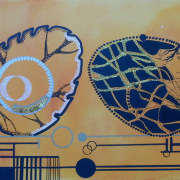 绘画 标题为“Deux oeufs orange” 由Mona Bessaa, 原创艺术品, 其他