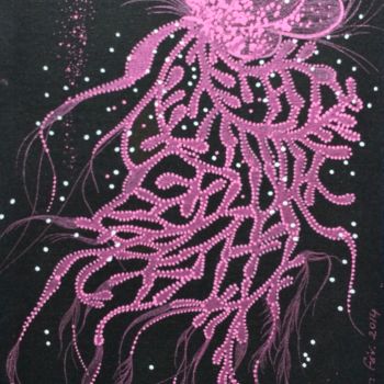 Peinture intitulée "Luminescence rose" par Mona Bessaa, Œuvre d'art originale, Acrylique