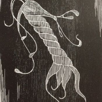 印花与版画 标题为“Spécimen torsadé” 由Mona Bessaa, 原创艺术品, 版刻