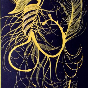 Tekening getiteld "Spécimen chevelu bl…" door Mona Bessaa, Origineel Kunstwerk, Inkt