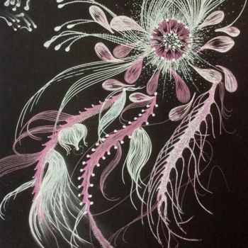 Tekening getiteld "Fleur d'Ô VI" door Mona Bessaa, Origineel Kunstwerk, Inkt