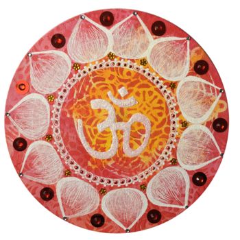 Painting titled "Om 11/108 - Mandala…" by Mona Bessaa, Original Artwork, Acrylic