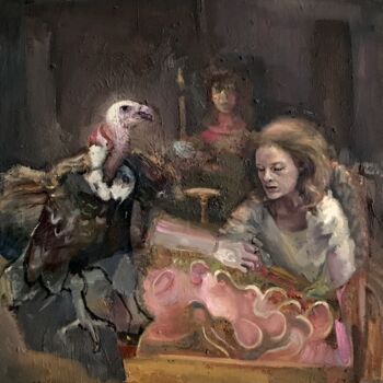 Pittura intitolato "Ewige Nacht" da Mona Dia, Opera d'arte originale, Olio