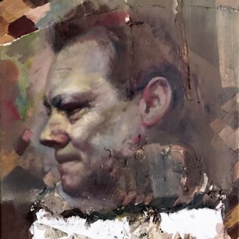 Painting titled "Willy Brandt, nach…" by Mona Dia, Original Artwork, Oil