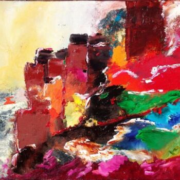 Painting titled "art abstrait - cont…" by Mona Roussette, Original Artwork