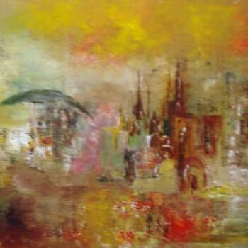 Pintura titulada "Grand tableau moder…" por Mona Roussette, Obra de arte original, Oleo