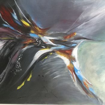 Pittura intitolato "Feather" da Monagaya, Opera d'arte originale, Acrilico
