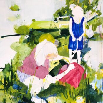 Картина под названием "Together Women - Au…" - Mona Hoel, Подлинное произведение искусства, Масло