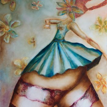 Pittura intitolato "fine fleur" da Monange, Opera d'arte originale, Olio