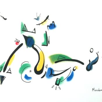Malerei mit dem Titel "Méditation" von Mondame, Original-Kunstwerk, Acryl