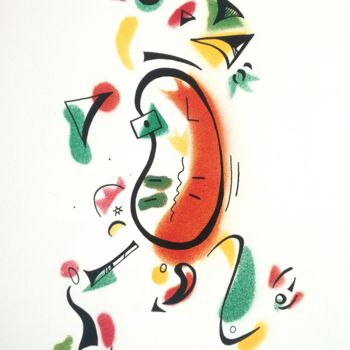 Картина под названием "O (monoboule)" - Mondame, Подлинное произведение искусства, Акрил