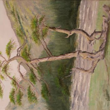 Malerei mit dem Titel "PYRENEES. N°1" von Monelle, Original-Kunstwerk, Öl