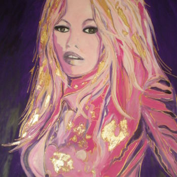 Painting titled "brigitte bardo" by Monika, Original Artwork, Oil