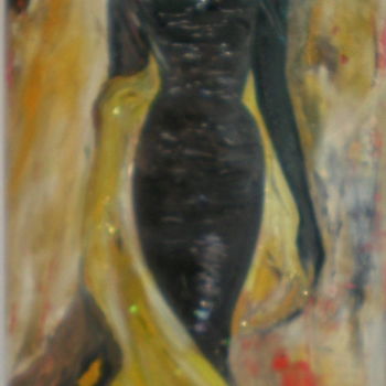 Painting titled "femme glamour" by Monika, Original Artwork, Oil