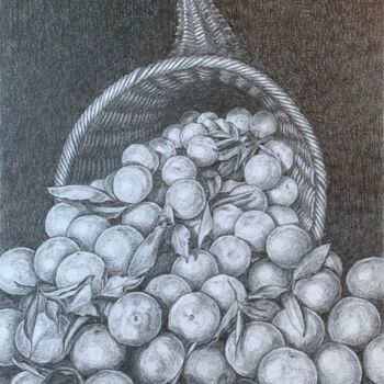 Рисунок под названием "Corne d'abondance" - Monica Barbarino, Подлинное произведение искусства, Карандаш