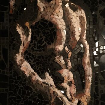 Скульптура под названием "ADAMO" - Monica Berra (Monique), Подлинное произведение искусства, Мозаика