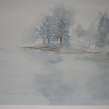 Painting titled "nebbia.jpg" by Monica Buccilli, Original Artwork, Watercolor