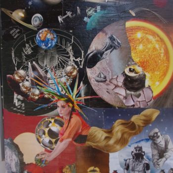 Collages intitolato "The Planets Makers…" da Monica Ciobanu, Opera d'arte originale, Altro