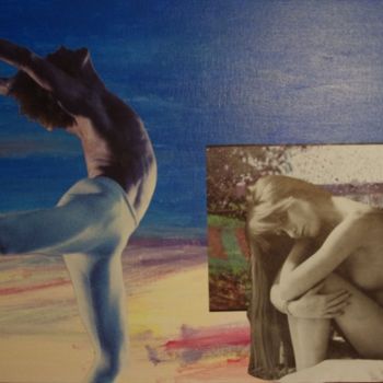 Collages intitolato "Thinking about you.…" da Monica Ciobanu, Opera d'arte originale, Altro