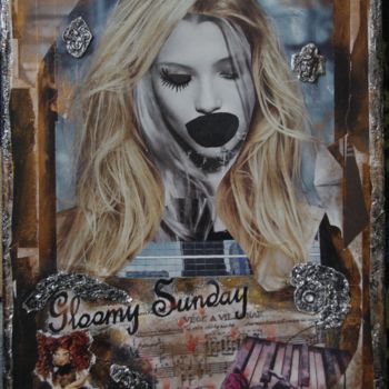 Colagens intitulada "Gloomy Sunday" por Monica Ciobanu, Obras de arte originais