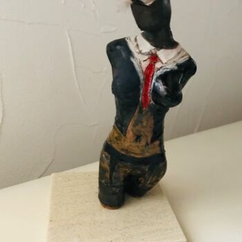 Sculpture intitulée "Gardelia Tango" par Monica Elizabeth Roses, Œuvre d'art originale, Céramique