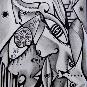 Dessin intitulée "sensory 1" par Karmica, Œuvre d'art originale, Crayon