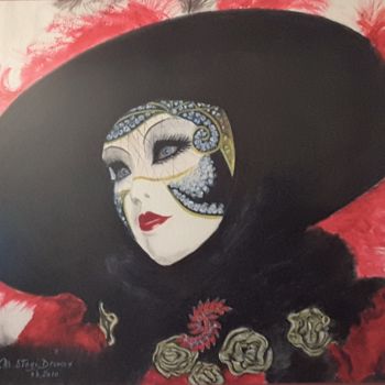 Painting titled "DONA" by Monica Stagi-Decroix, Original Artwork, Watercolor