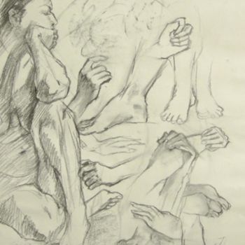 Drawing titled "Etude de Rachel" by Monica Jacquin, Original Artwork, Other