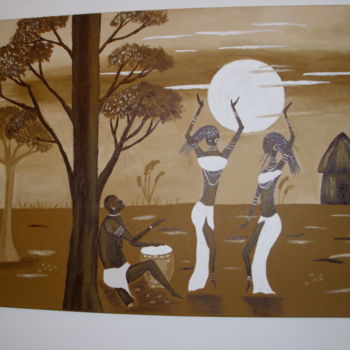 Painting titled "Afrika" by Monika Brasi, Original Artwork