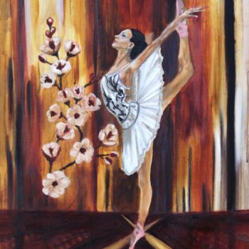 Painting titled "Dance of Blossom" by Mónika Katalin Pál, Original Artwork, Oil