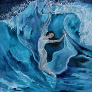 绘画 标题为“Dance of the Waves” 由Mónika Katalin Pál, 原创艺术品, 油