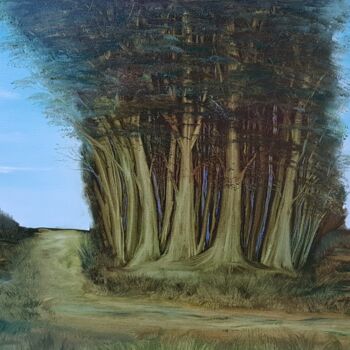 Peinture intitulée "Forest" par Monika Mucha, Œuvre d'art originale, Huile