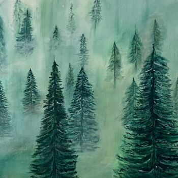 Pintura intitulada "Sottobosco" por Monika Popinigis, Obras de arte originais, Acrílico