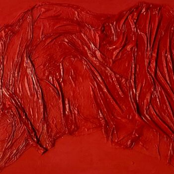 Pintura intitulada "Rosso scarlatto" por Monika Popinigis, Obras de arte originais, Acrílico