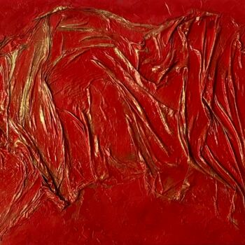 Pintura titulada "Rosso fuoco" por Monika Popinigis, Obra de arte original, Acrílico