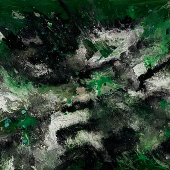 Malerei mit dem Titel "Sfondo foresta" von Monika Popinigis, Original-Kunstwerk, Acryl