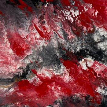 Pintura intitulada "Rosso rosso" por Monika Popinigis, Obras de arte originais, Acrílico