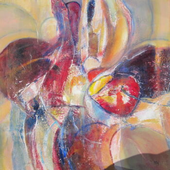 Pittura intitolato "Composition 2011-7" da Monique Chef, Opera d'arte originale, Acrilico