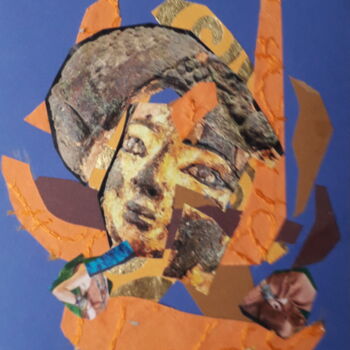 Peinture intitulée "Jeune roi (d'après…" par Monique Chef, Œuvre d'art originale, Collages
