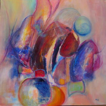 Painting titled "Composition 12:12" by Monique Chef, Original Artwork, Acrylic