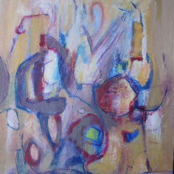 Schilderij getiteld "Fantaisie(s)" door Monique Chef, Origineel Kunstwerk, Acryl