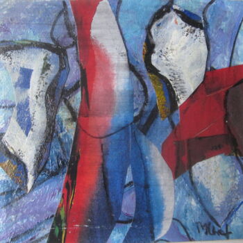 Pintura intitulada "Bleu, Blanc, Rouge…" por Monique Chef, Obras de arte originais, Acrílico