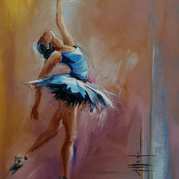 Pintura intitulada "La danseuse.jpg" por Monique Delord, Obras de arte originais, Óleo