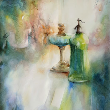 Painting titled "Autre temps.jpg" by Monique Delord, Original Artwork, Watercolor