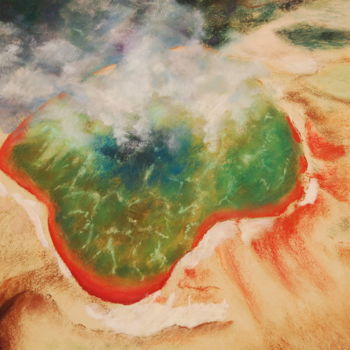 Peinture intitulée "pastel-paysage-30.j…" par Monique Hirel, Œuvre d'art originale