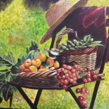 Painting titled "fruits-d-automne.jpg" by Monique Laffont-Serrati, Original Artwork