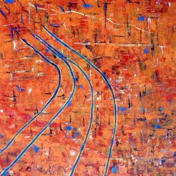 Peinture intitulée "La voie" par Monique-Laurence Jury, Œuvre d'art originale, Huile Monté sur Châssis en bois