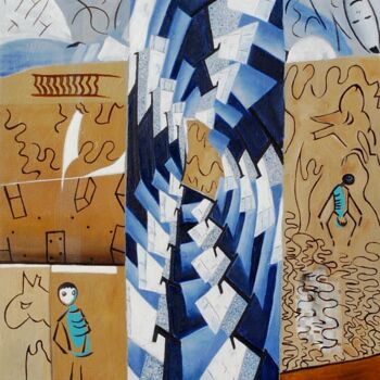 Peinture intitulée "Les murs" par Monique-Laurence Jury, Œuvre d'art originale, Huile Monté sur Châssis en bois