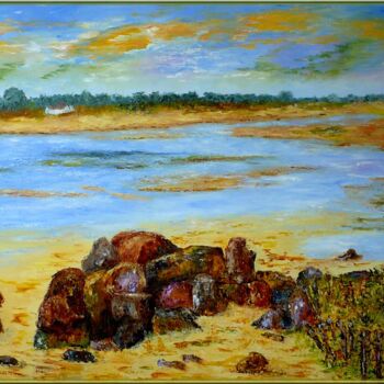 Peinture intitulée "L'île d'Oléron" par Monique Laville, Œuvre d'art originale, Huile