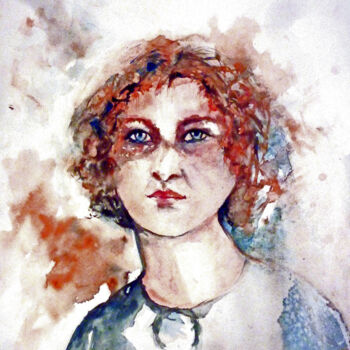 Картина под названием "l'Anglaise" - Monique Marie François (Moma), Подлинное произведение искусства, Акварель